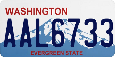 WA license plate AAL6733