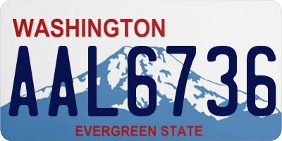 WA license plate AAL6736