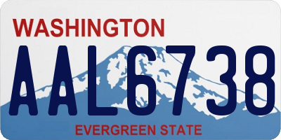 WA license plate AAL6738
