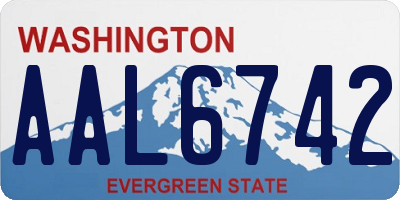 WA license plate AAL6742