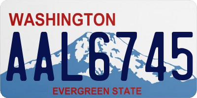 WA license plate AAL6745