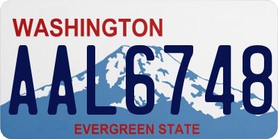 WA license plate AAL6748
