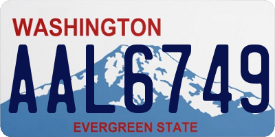 WA license plate AAL6749