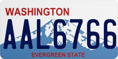 WA license plate AAL6766