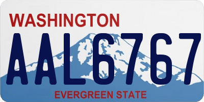 WA license plate AAL6767