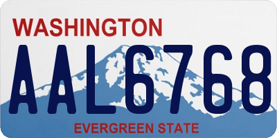 WA license plate AAL6768