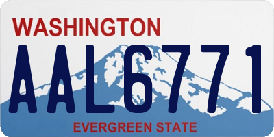 WA license plate AAL6771