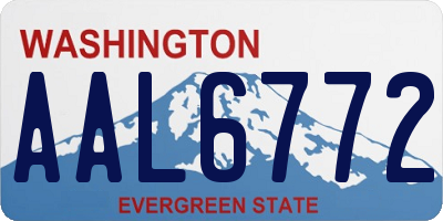 WA license plate AAL6772