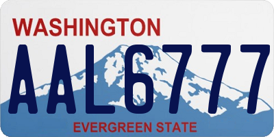 WA license plate AAL6777