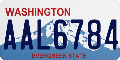 WA license plate AAL6784