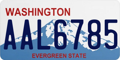 WA license plate AAL6785