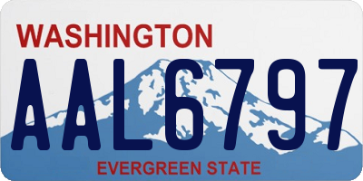 WA license plate AAL6797