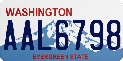 WA license plate AAL6798