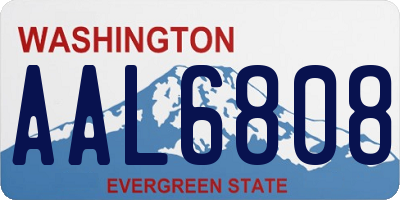 WA license plate AAL6808
