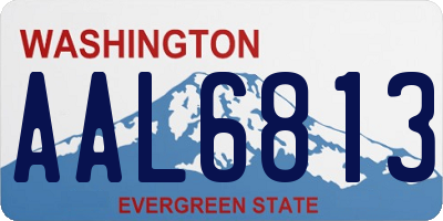 WA license plate AAL6813