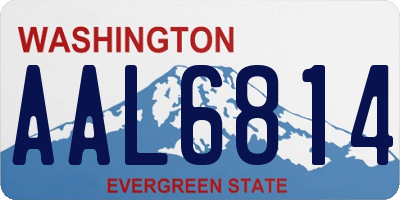 WA license plate AAL6814