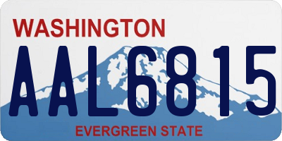 WA license plate AAL6815