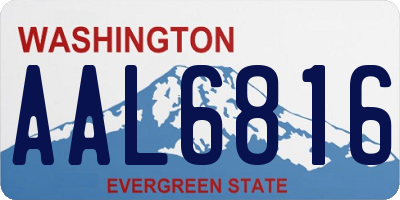 WA license plate AAL6816