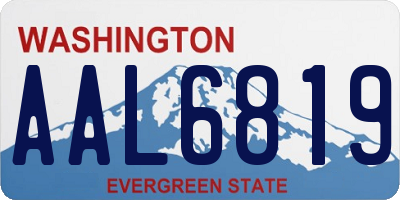 WA license plate AAL6819