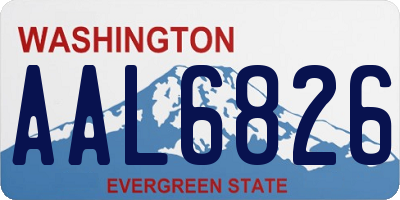 WA license plate AAL6826