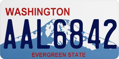WA license plate AAL6842