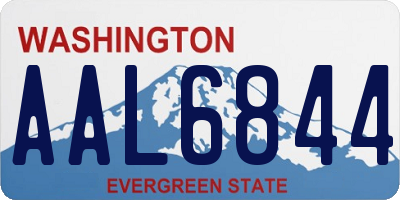 WA license plate AAL6844