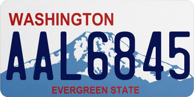 WA license plate AAL6845