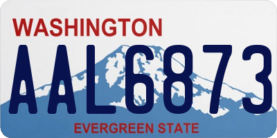 WA license plate AAL6873