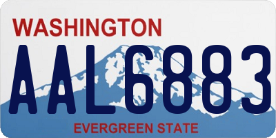 WA license plate AAL6883