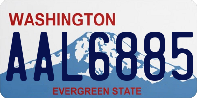 WA license plate AAL6885