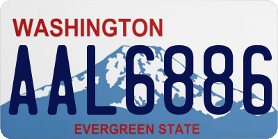WA license plate AAL6886