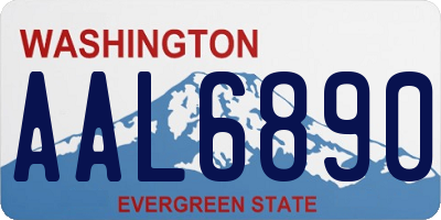 WA license plate AAL6890