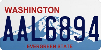 WA license plate AAL6894