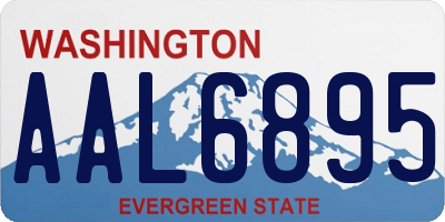 WA license plate AAL6895