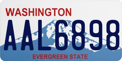 WA license plate AAL6898