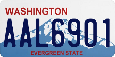 WA license plate AAL6901