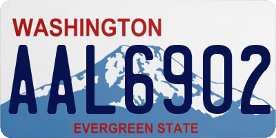 WA license plate AAL6902