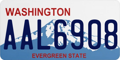WA license plate AAL6908