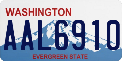 WA license plate AAL6910