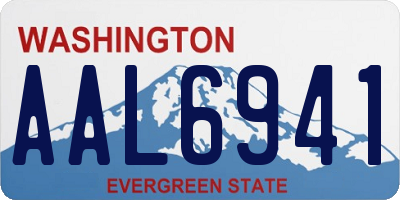 WA license plate AAL6941