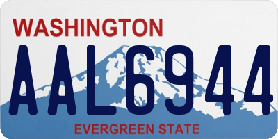 WA license plate AAL6944