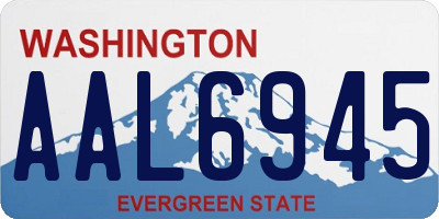 WA license plate AAL6945