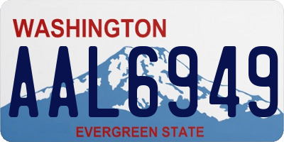 WA license plate AAL6949