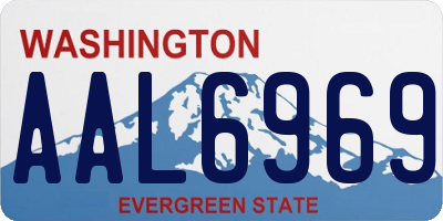 WA license plate AAL6969