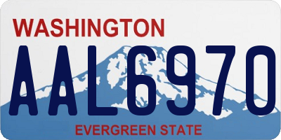 WA license plate AAL6970