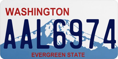 WA license plate AAL6974