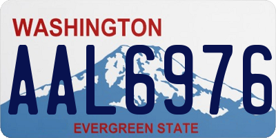 WA license plate AAL6976