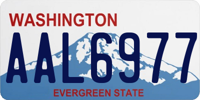 WA license plate AAL6977