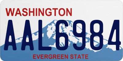 WA license plate AAL6984