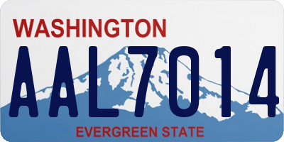 WA license plate AAL7014